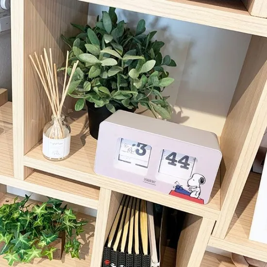 【訂貨】Snoopy 史諾比 翻頁時鐘 Pata Pata Clock - 灰色