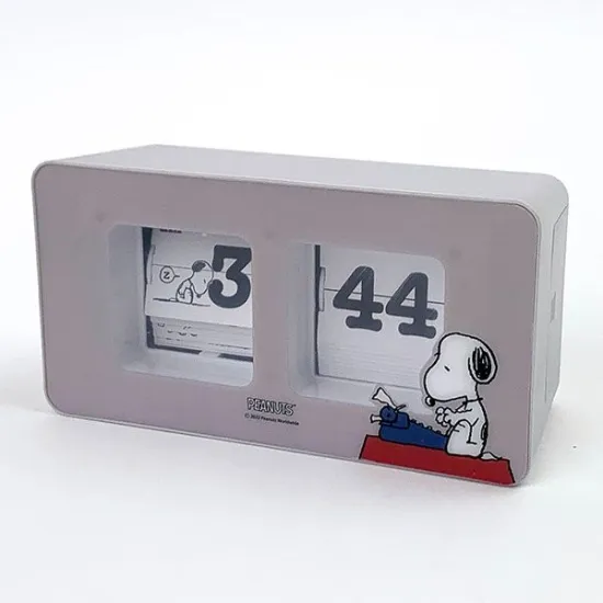 【訂貨】Snoopy 史諾比 翻頁時鐘 Pata Pata Clock - 灰色
