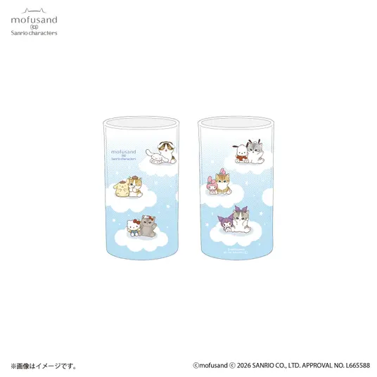【訂貨】Mofusand x Sanrio 聯乘系列 第三彈 - 玻璃水杯