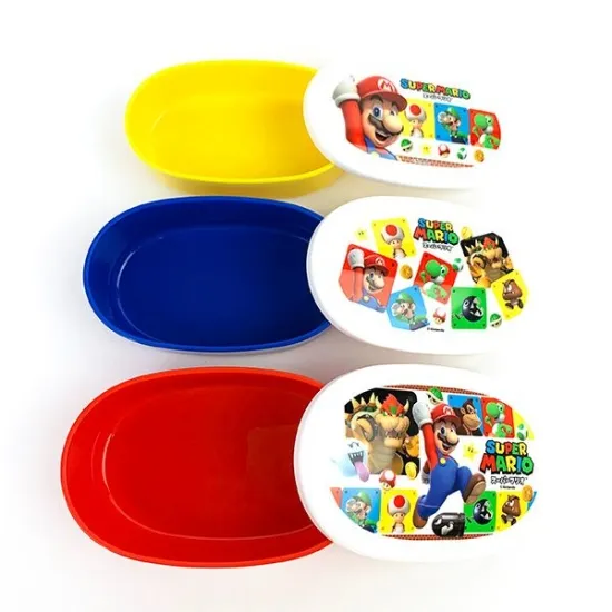 【訂貨】Super Mario 3合1 食物盒 午餐盒 便當盒