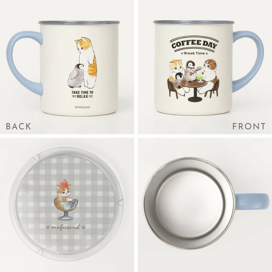 【訂貨】Mofusand 鯊魚貓 不鏽鋼 有蓋保溫杯