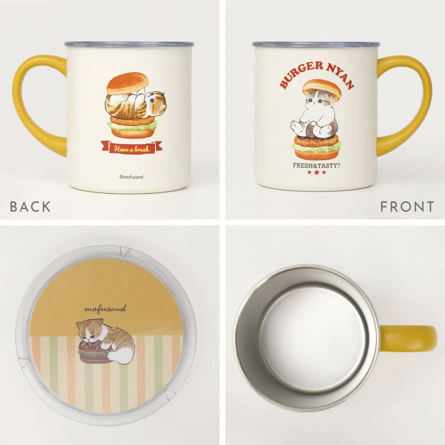 【訂貨】Mofusand 鯊魚貓 不鏽鋼 有蓋保溫杯