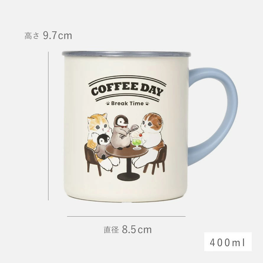 【訂貨】Mofusand 鯊魚貓 不鏽鋼 有蓋保溫杯