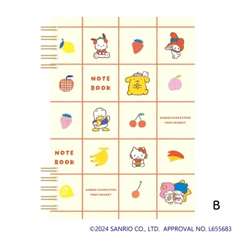 古川紙工 Sanrio Fruit Market 文具系列 - B6 Notebook
