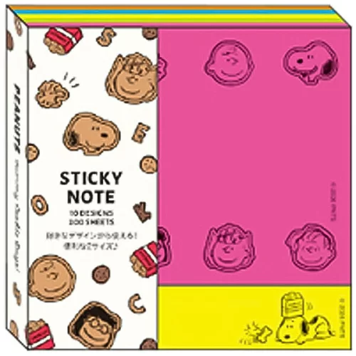 【訂貨】Peanuts Snoopy Yummy Cookie Days Sticky Note 螢光便利貼