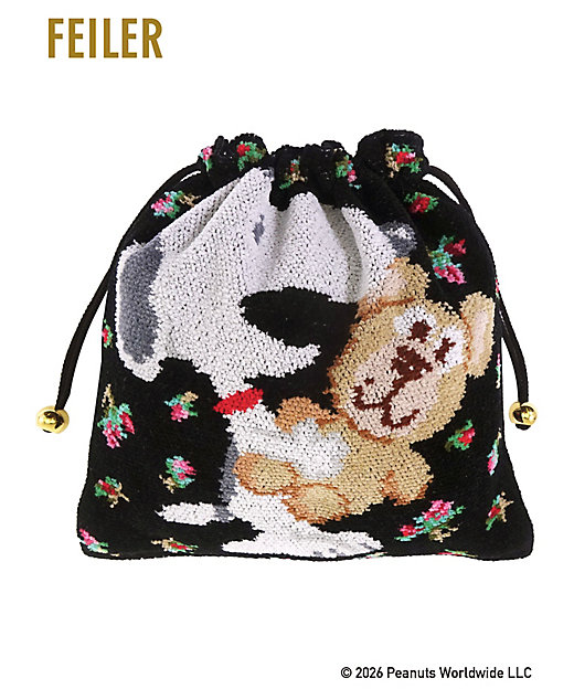 【Pre-order｜Aug】Snoopy in Ginza 2026 - FEILER Drawstring Bag - Bear