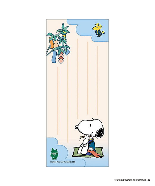 【預訂 | 8月】Snoopy in Ginza 銀座展 2026 和風番頭系列 - 一筆箋 便條紙 信紙 （室內）