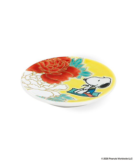 【預訂 | 8月】Snoopy in Ginza 銀座展 2026 和風番頭系列 - Snoopy & Olaf 九谷燒 姫皿 迷你小圓碟 2pcs