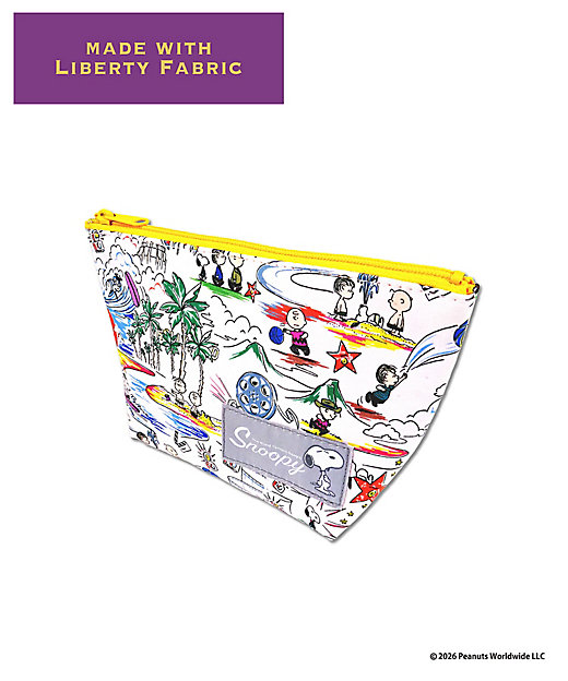 【預訂｜8月】Snoopy in Ginza 銀座展 2026 - Snoopy x Liberty Fabrics Sunny Holiday 化妝袋