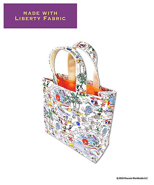 【預訂｜8月】Snoopy in Ginza 銀座展 2026 - Snoopy x Liberty Fabrics SUNNY HOLIDAY 手挽袋 (S)