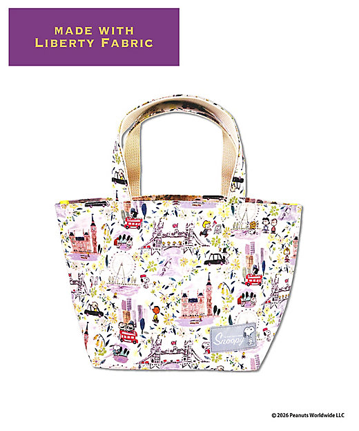 【預訂｜8月】Snoopy in Ginza 銀座展 2026 - Snoopy x Liberty Fabrics LONDON 手挽袋 午餐袋