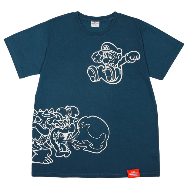 【訂貨】USJ 任天堂世界 Mario 庫巴 Tshirt （藍白）