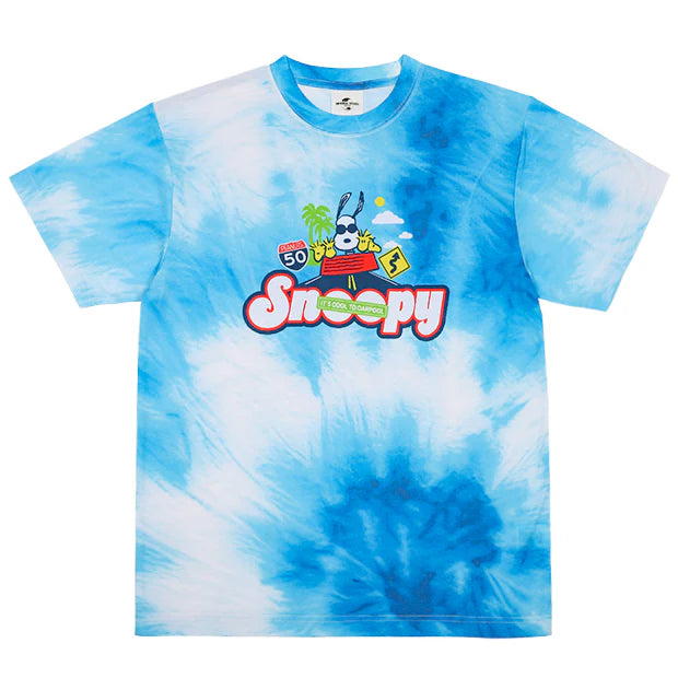 USJ Peanuts Snoopy & Woodstock It's Cool to Carpool 藍色 Tshirt