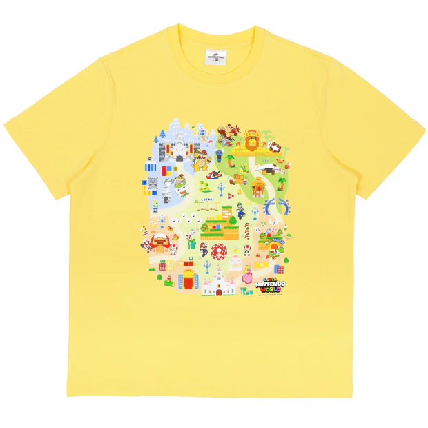【訂貨】USJ 任天堂世界 Mario園區 5週年限定 - 園區地圖 短袖T恤