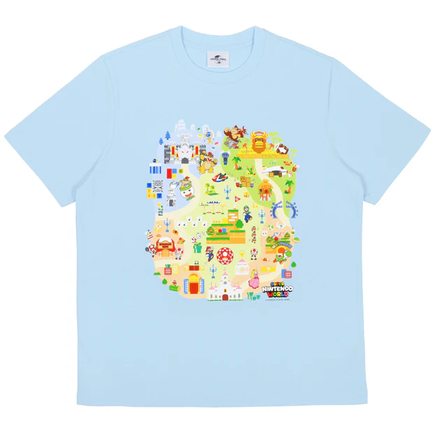 【訂貨】USJ 任天堂世界 Mario園區 5週年限定 - 園區地圖 短袖T恤