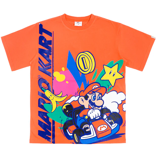 【訂貨】USJ 25th Discover U 週年紀念系列 - 任天堂 Mario Kart 成人短袖 Tshirt（橙）