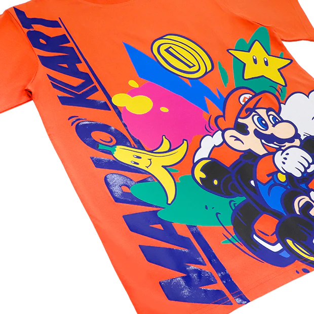 【訂貨】USJ 25th Discover U 週年紀念系列 - 任天堂 Mario Kart 成人短袖 Tshirt（橙）