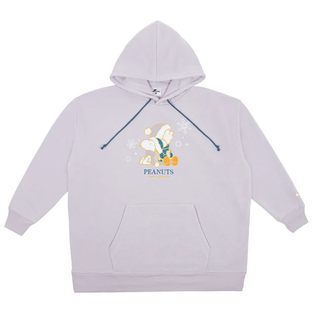 【訂貨】USJ PEANUTS Snowy Sparkles Snoopy 史努比聖誕系列 - Snoopy & Charlie Brown 灰色連帽衛衣