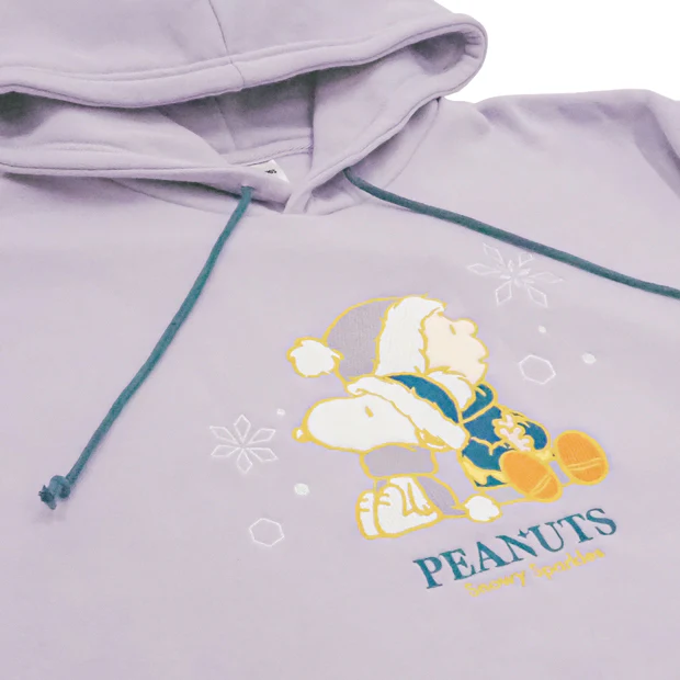 【訂貨】USJ PEANUTS Snowy Sparkles Snoopy 史努比聖誕系列 - Snoopy & Charlie Brown 灰色連帽衛衣