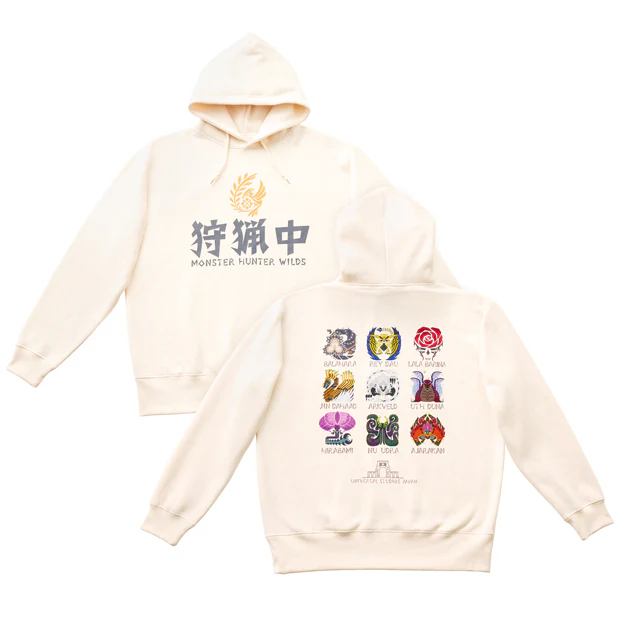 【訂貨】USJ Monster Hunter Wilds 魔物獵人 - 狩猟中衛衣（白）