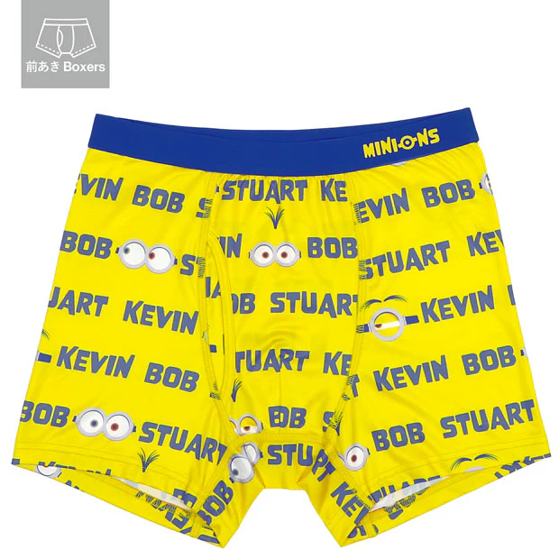 【訂貨】USJ Minions Bob Stuart Kevin Men's Boxer 男裝平腳內褲