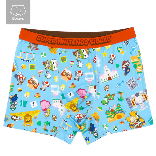 【訂貨】USJ 任天堂世界 Mario園區 5週年限定 - 男裝平腳內褲
