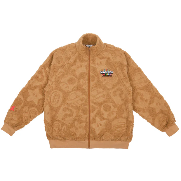 【訂貨】USJ Mario 任天堂世界 立體紋理 毛絨外套（啡）
