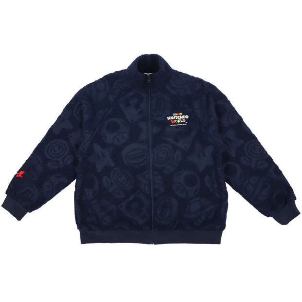 【訂貨】USJ Mario 任天堂世界 立體紋理 毛絨外套（深藍）
