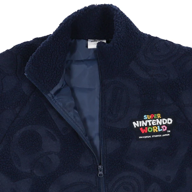 【訂貨】USJ Mario 任天堂世界 立體紋理 毛絨外套（深藍）