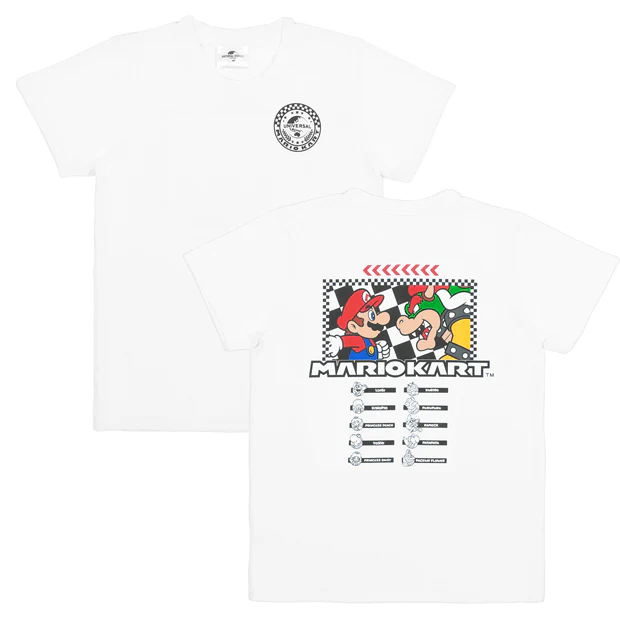 【訂貨】USJ Mario Kart Tshirt - Mario & 庫巴 （小童 黑/白）
