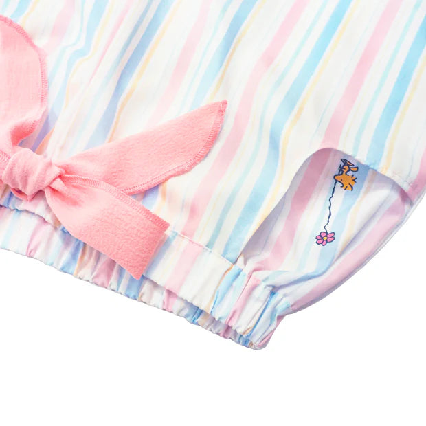 USJ Snoopy & Woodstock 睡衣 家居服套裝 (花朵條紋)