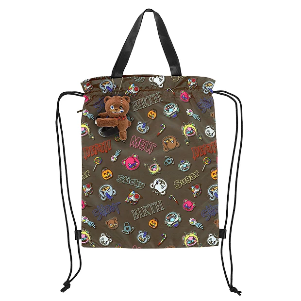 USJ Halloween - Hami-kuma 2-Way Drawstring Backpack/Tote Bag with Charm