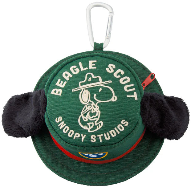 USJ Peanuts Snoopy Beagle Scout 露營童軍系列 - 帽型迷你收納袋掛飾