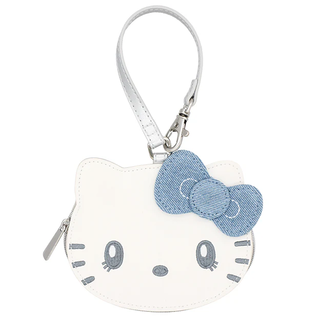 USJ Hello Kitty Denim Series - Kitty Face Card Holder / ID Card Holder