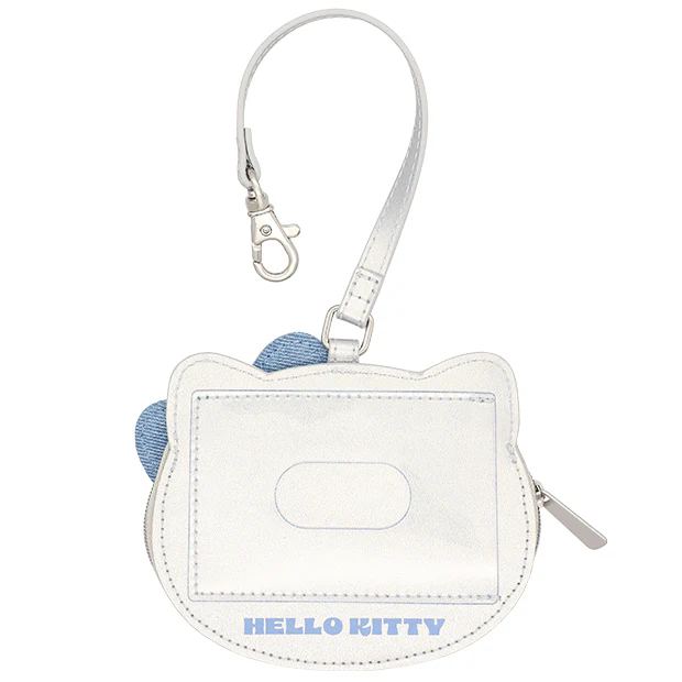 USJ Hello Kitty Denim Series - Kitty Face Card Holder / ID Card Holder