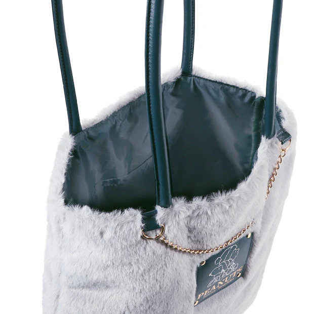 【訂貨】USJ PEANUTS Snowy Sparkles Snoopy 史努比聖誕系列 - 毛毛手挽袋 Tote Bag