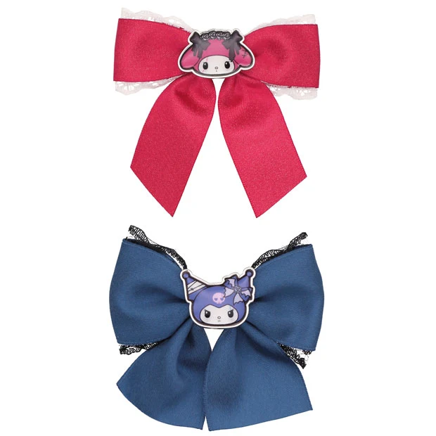 【訂貨】USJ Halloween Horror Nights Kuromi x Melody - 蝴蝶髮夾2pcs