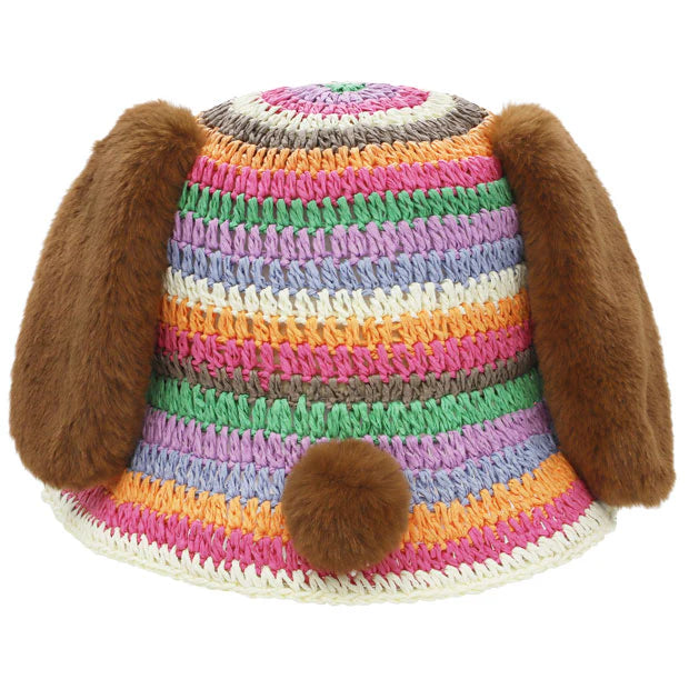 USJ Snoopy 彩色編織 有耳漁夫帽