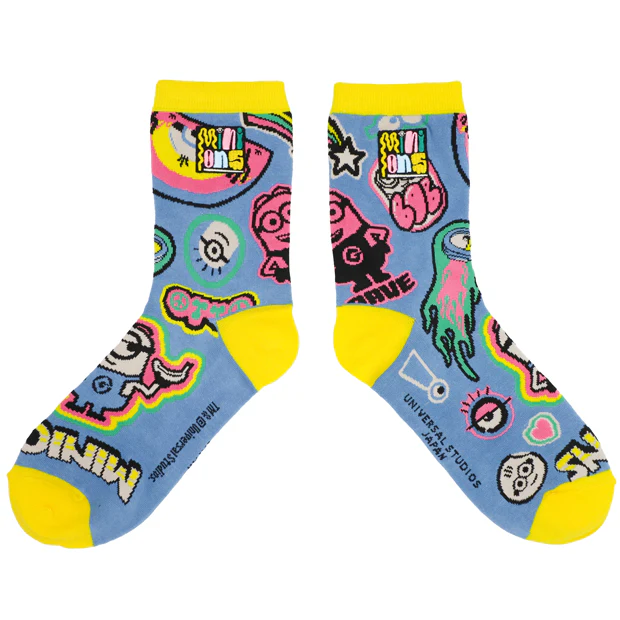 【訂貨】USJ Minions 迷你兵團 小小兵 彩色成人短襪