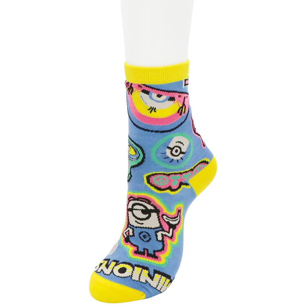 【訂貨】USJ Minions 迷你兵團 小小兵 彩色成人短襪