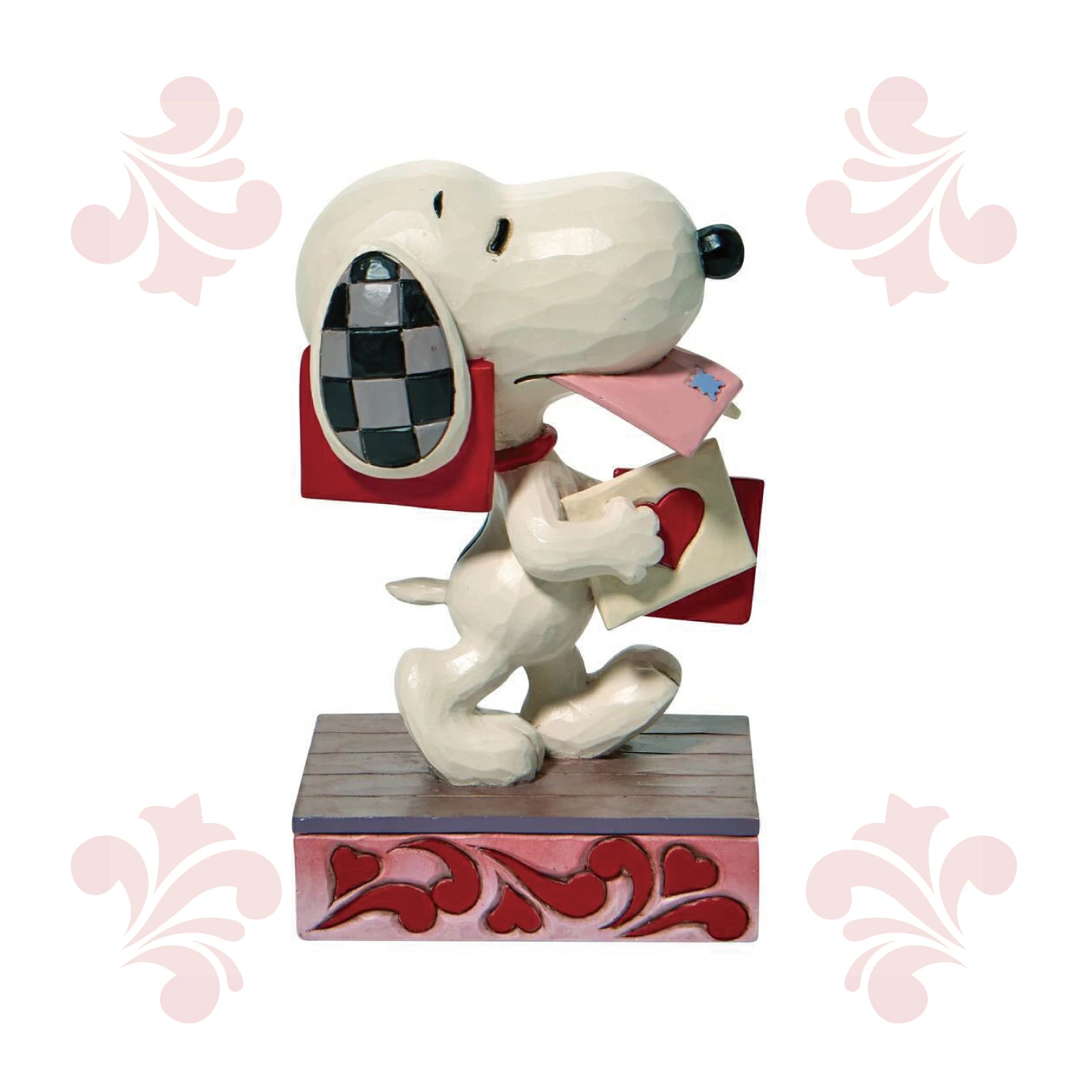 【訂貨】JIM SHORE PEANUTS Snoopy 木雕擺設 - Holding Valentine