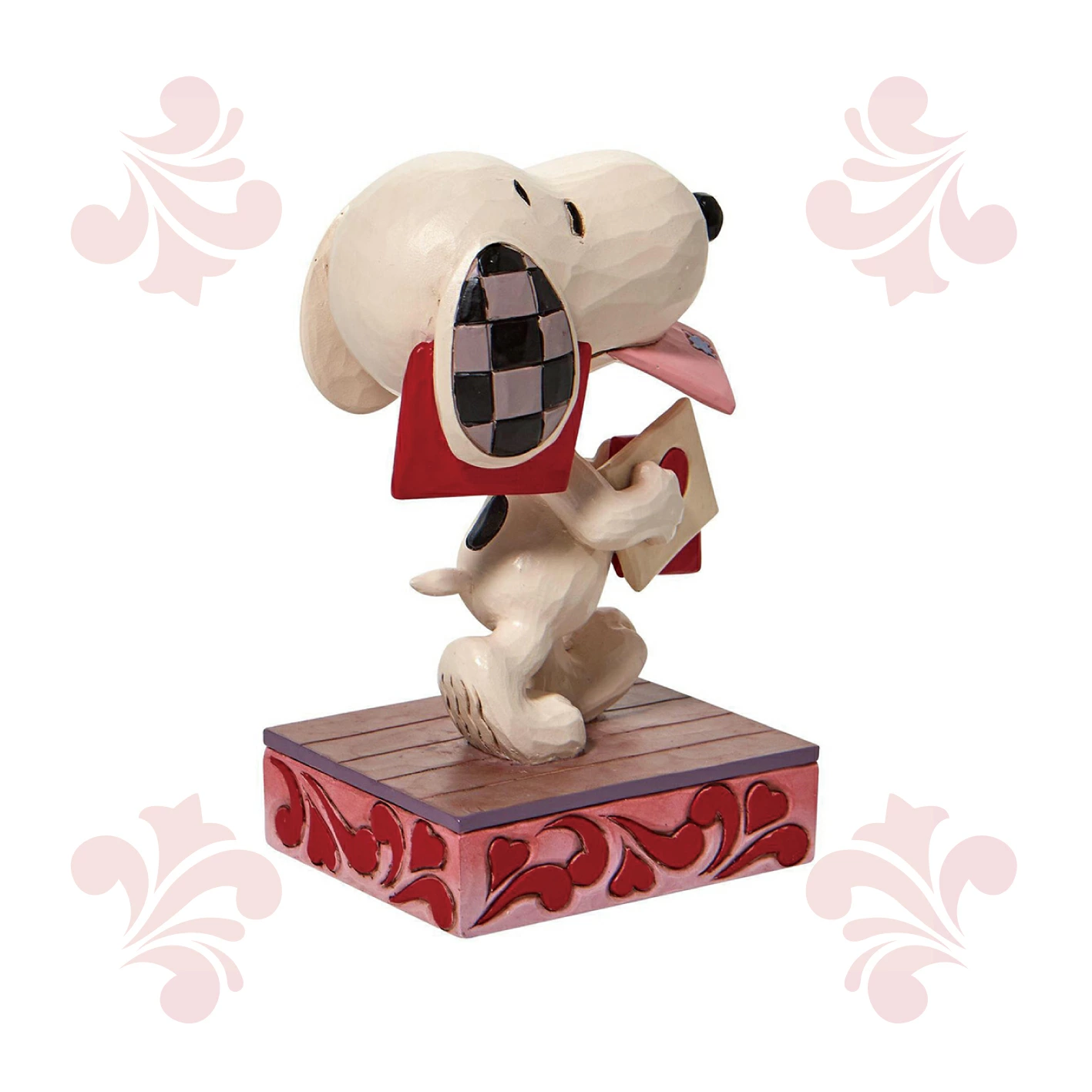 【訂貨】JIM SHORE PEANUTS Snoopy 木雕擺設 - Holding Valentine