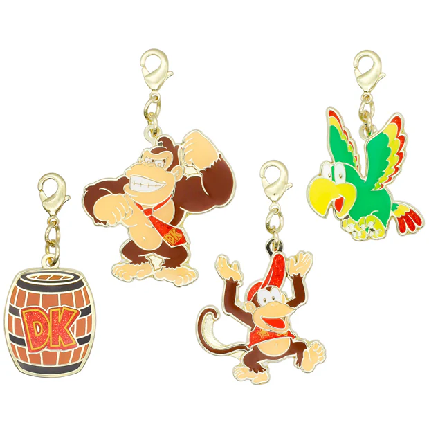 【訂貨】USJ 任天堂世界 Donkey Kong 系列 - 小吊飾 Metal Charm Set ４pcs