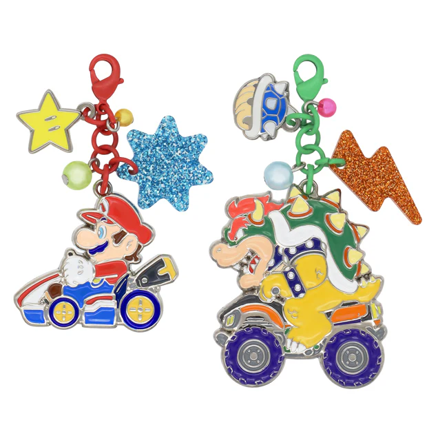 【訂貨】USJ 25th Discover U 週年紀念系列 - 任天堂 Mario & 庫巴 小吊飾 2pcs