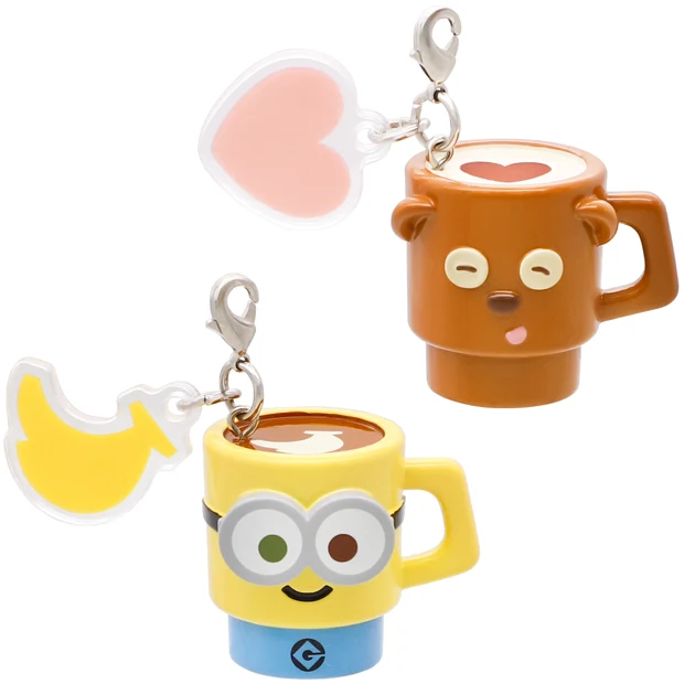 【訂貨】USJ Minions 迷你兵團 小小兵 Bob & Tim Latte Pair Charm 小吊飾