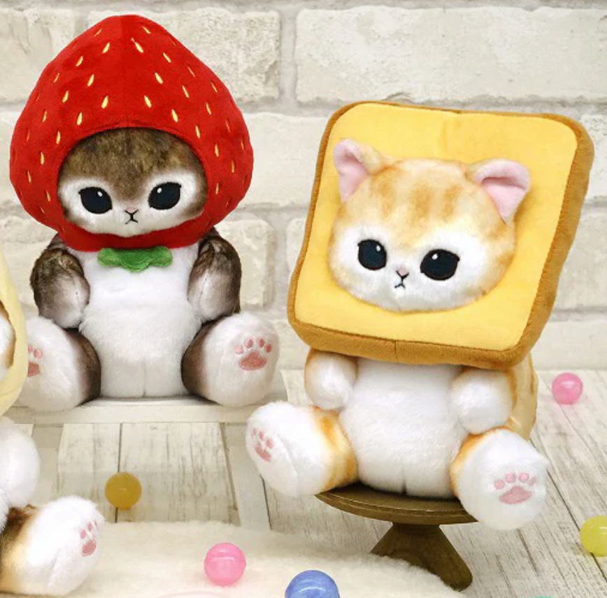 Mofusand 草莓 吐司麵包 公仔