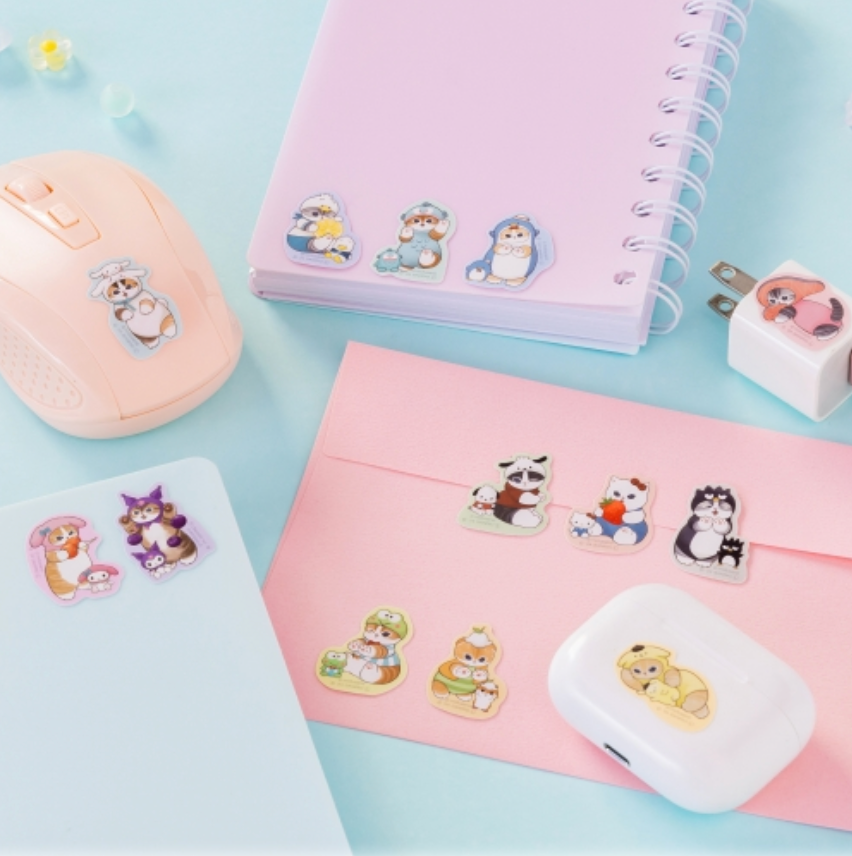 【訂貨】Mofusand x Sanrio 聯乘系列 第二彈 - 貼紙包 / MT 紙膠帶