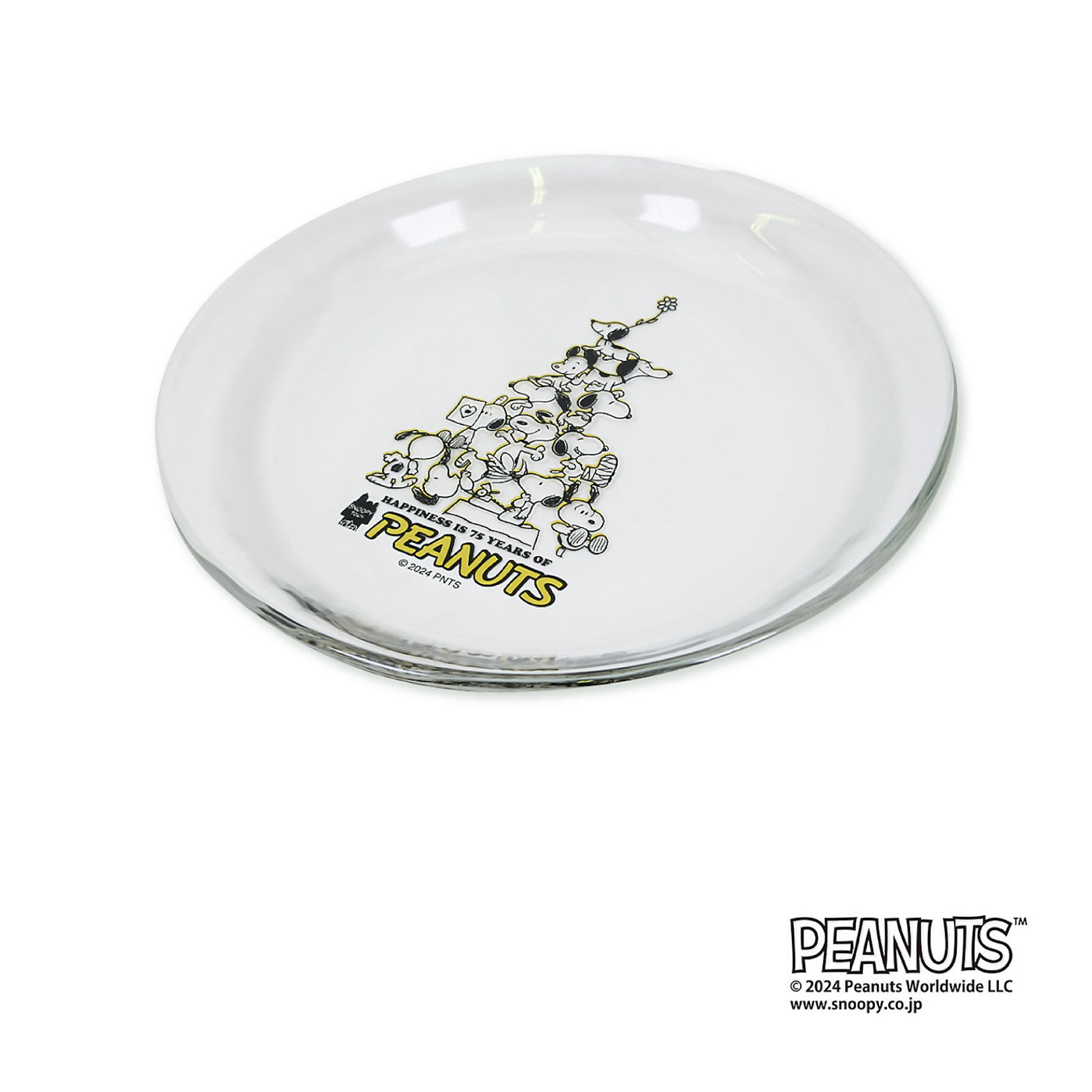PEANUTS 75周年 玻璃圓碟