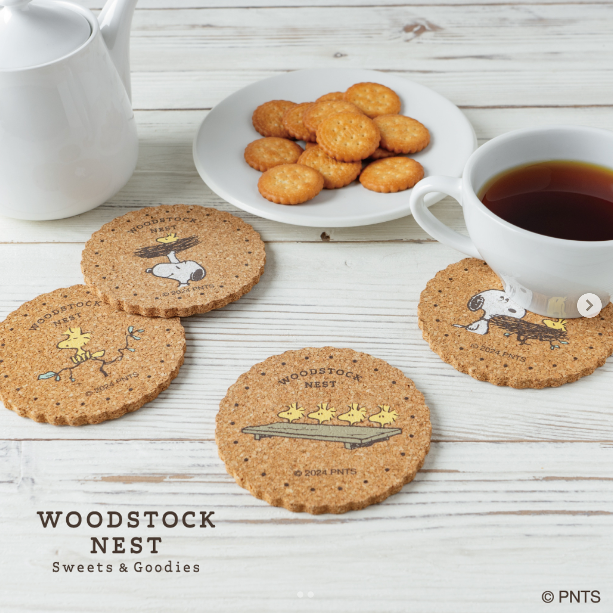 Woodstock Nest 水松杯墊 (餅乾型)