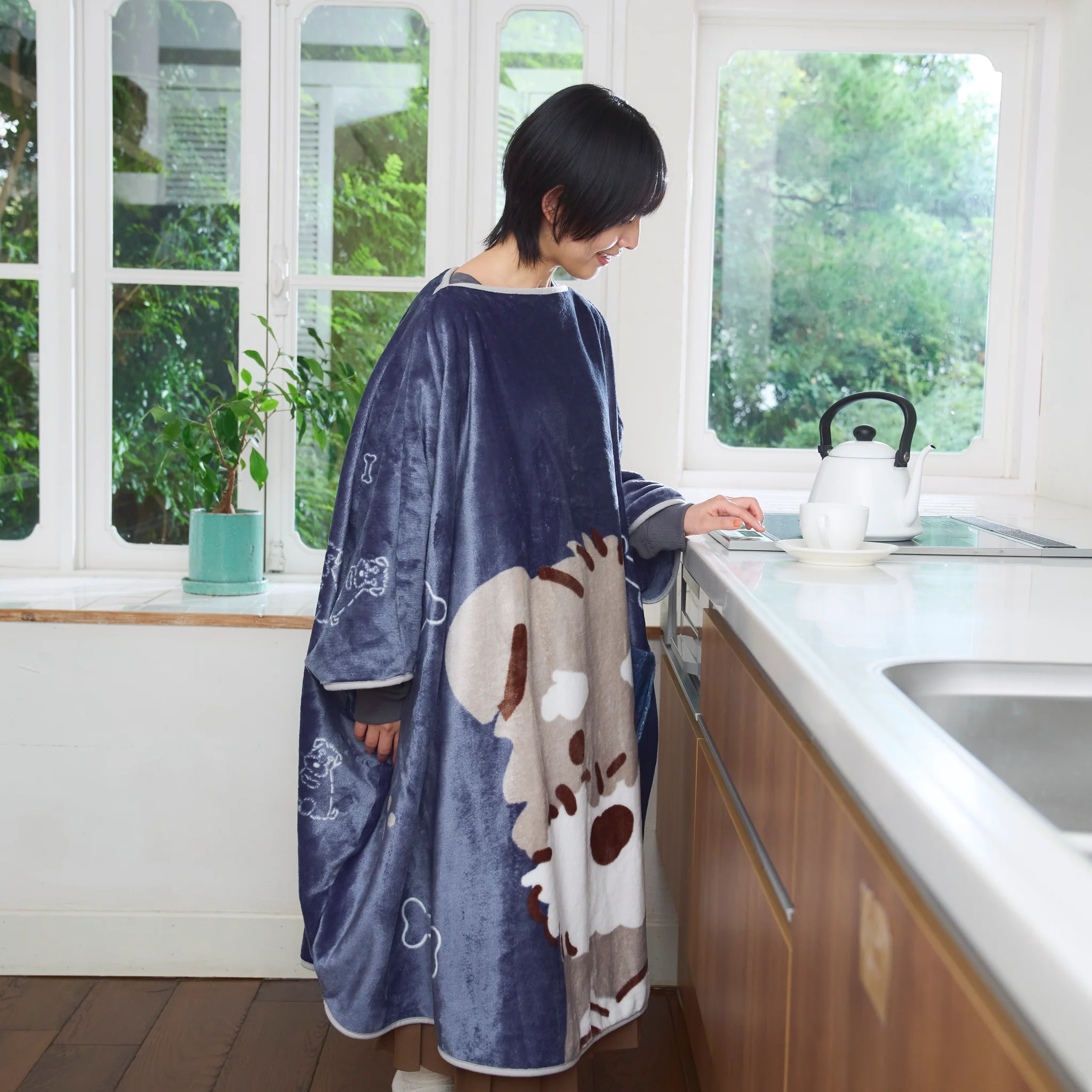 【訂貨】可愛動物可穿式毛毯 - 長尾山雀 / 史納莎